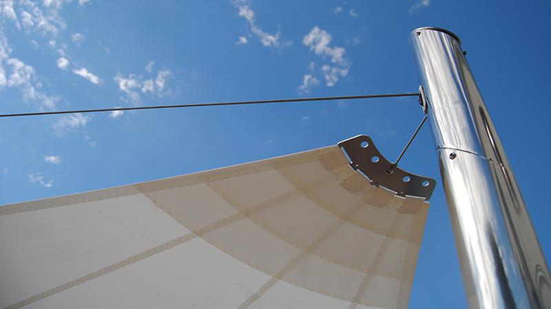 Rectangle shade sails: with Maestrale 113 different possible configurations
